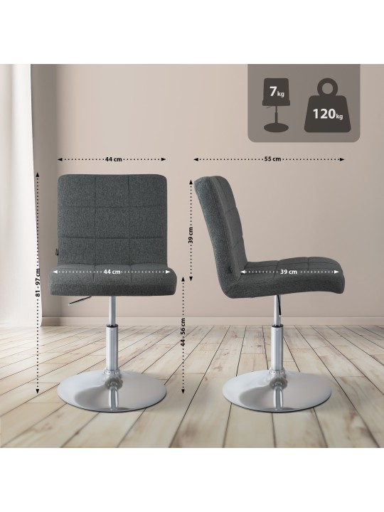 Cadeira Ricky tecido, cinza escuro Cadeira Ricky tecido, cinza escuro