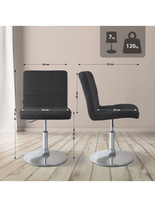 Cadeira Ricky tecido, preto Cadeira Ricky tecido, preto