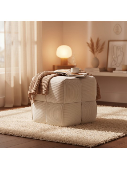 Banqueta Forinta Cordão, creme