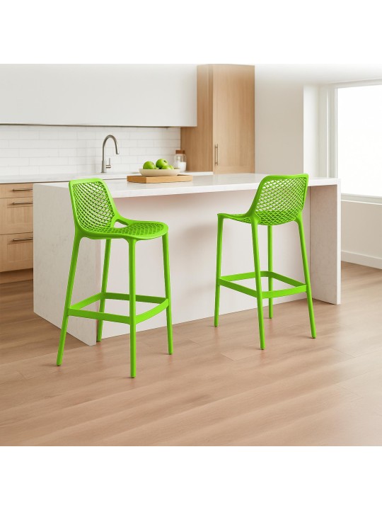 Conjunto de 2 bancos altos Air, verde Conjunto de 2 bancos altos Air, verde