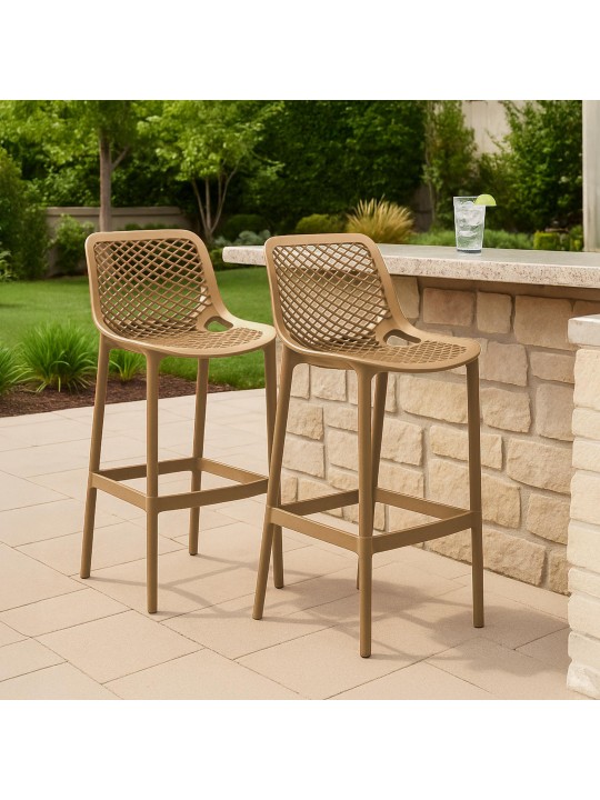 Conjunto de 2 bancos altos Air, cor de lama Conjunto de 2 bancos altos Air, cor de lama