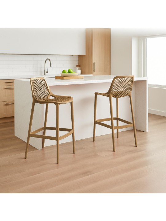 Conjunto de 2 bancos altos Air, cor de lama Conjunto de 2 bancos altos Air, cor de lama