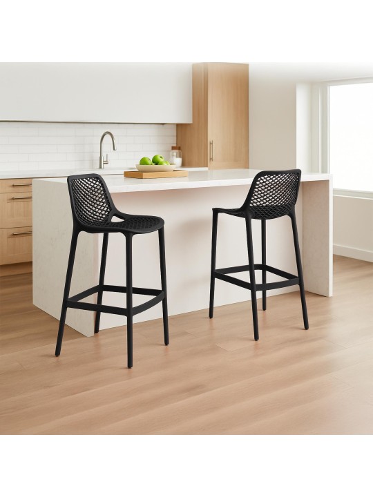 Conjunto de 2 bancos altos Air, preto Conjunto de 2 bancos altos Air, preto