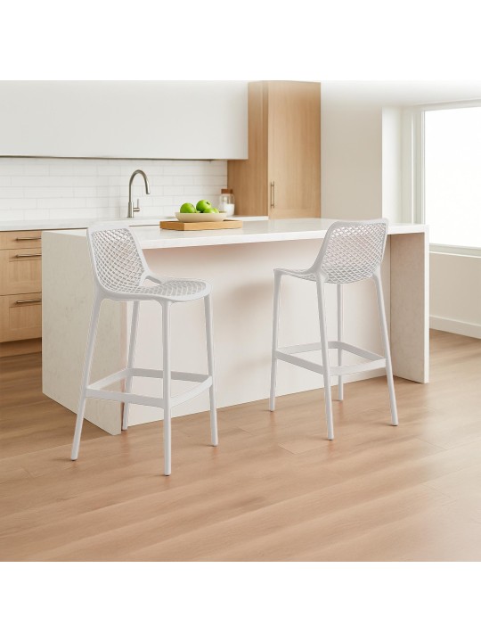 Conjunto de 2 bancos altos Air, branco Conjunto de 2 bancos altos Air, branco