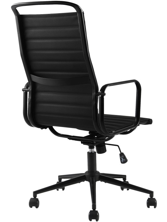 Cadeira de escritório Nelson em pele sintética, preto