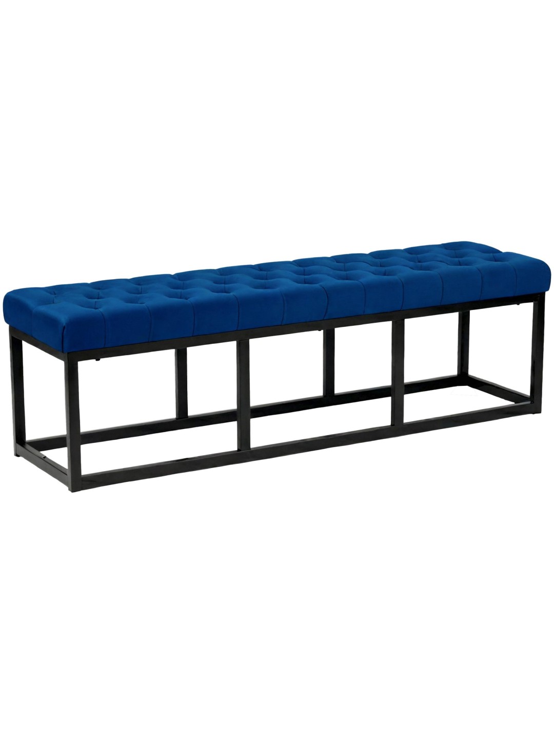 Banco Polson veludo 150 cm, azul