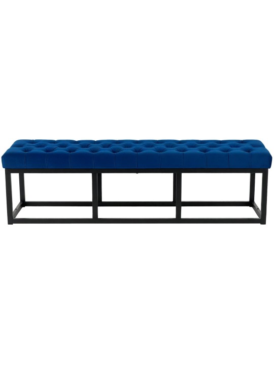 Banco Polson veludo 150 cm, azul Banco Polson veludo 150 cm, azul