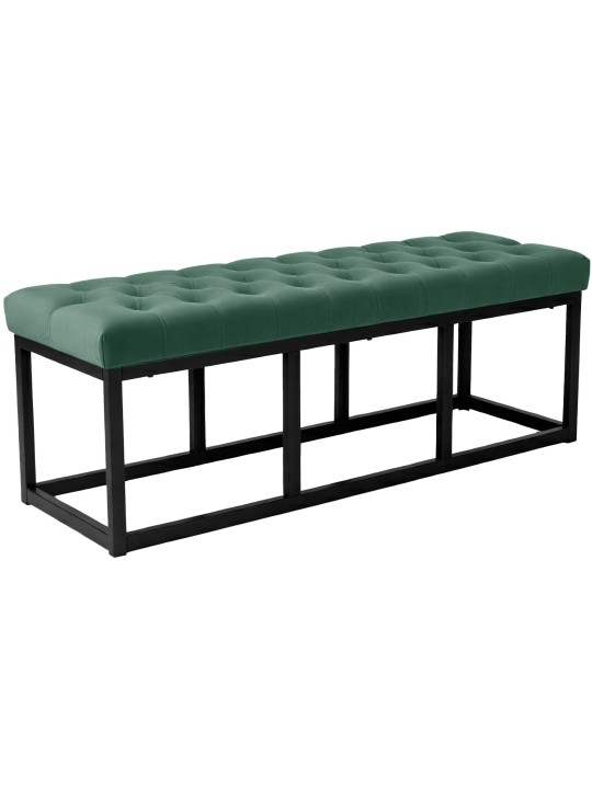 Banco de veludo Polson 120 cm, verde Banco de veludo Polson 120 cm, verde