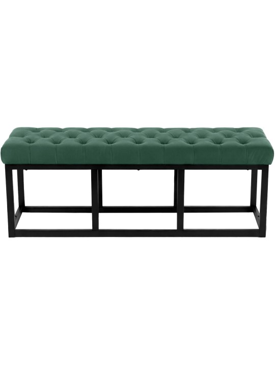 Banco de veludo Polson 120 cm, verde Banco de veludo Polson 120 cm, verde