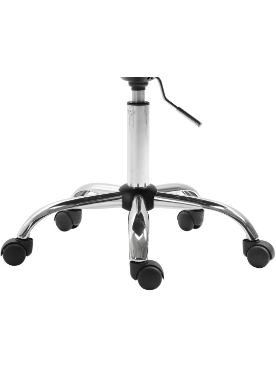 Banqueta de trabalho Alamosa em couro sintético, castanho