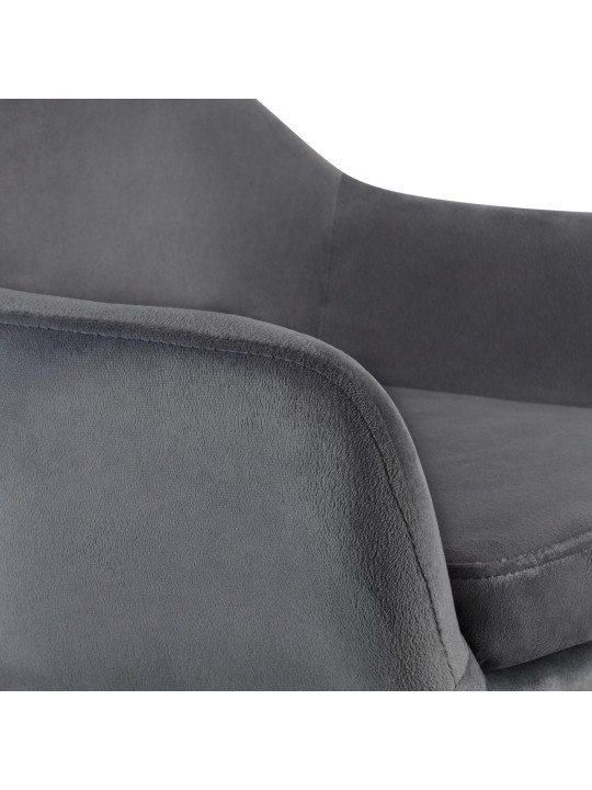 Conjunto de 2 bancos altos Grant veludo, cinza