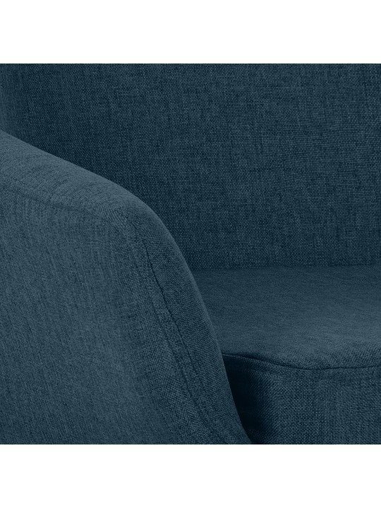 Banco alto tecido Grant, azul