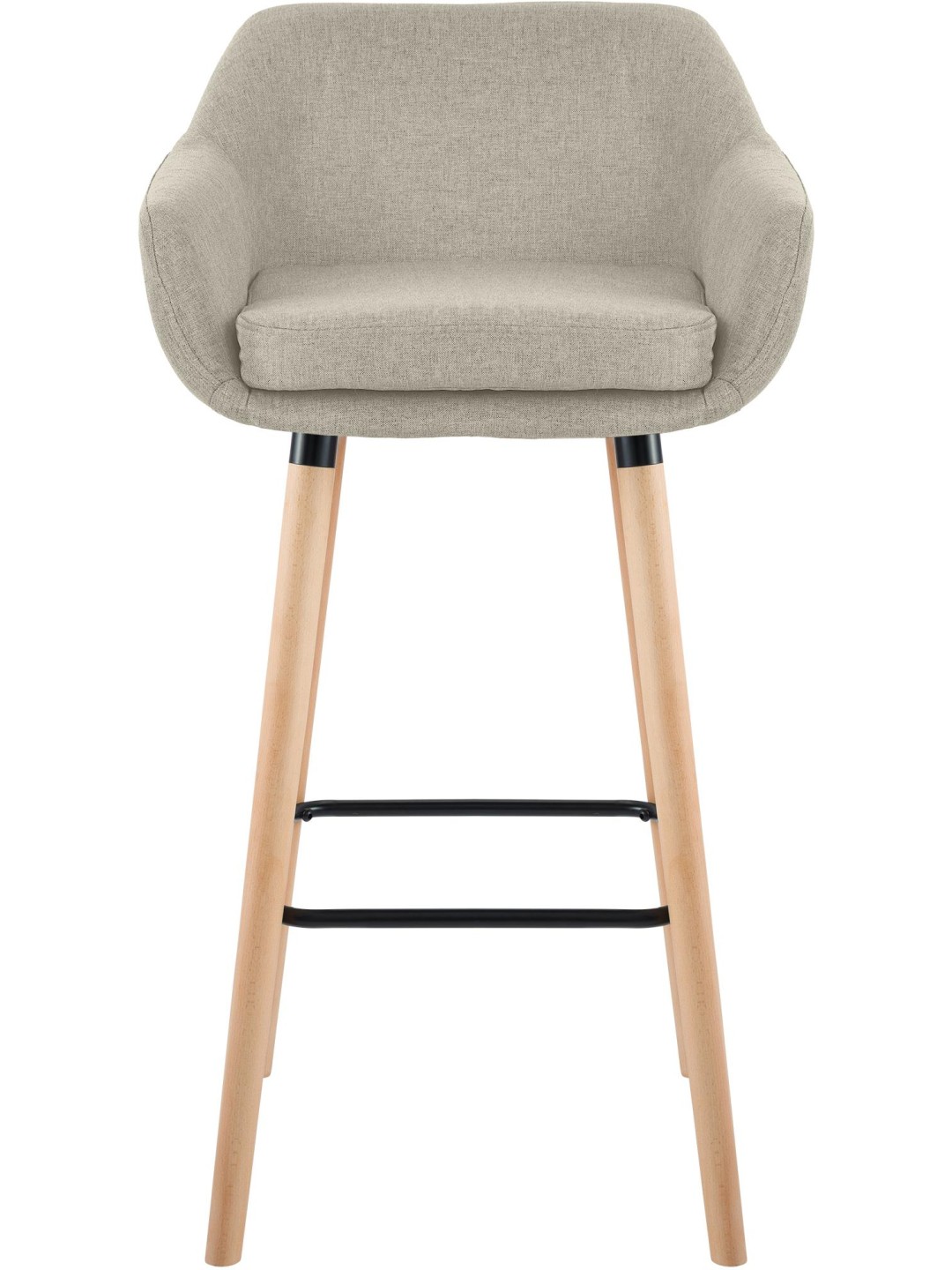 Banco alto tecido Grant, creme