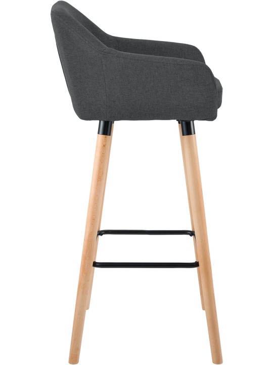 Banco alto tecido Grant, cinza escuro