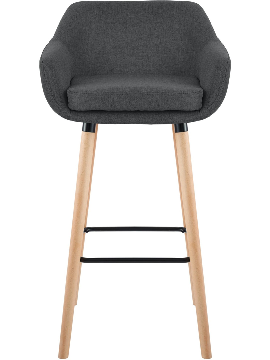 Banco alto tecido Grant, cinza escuro