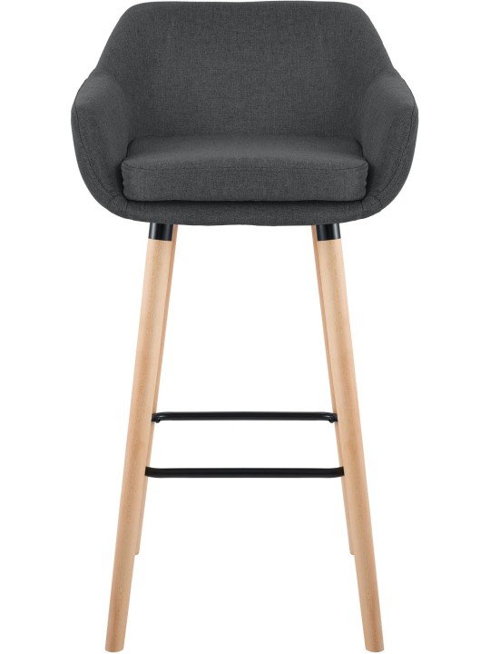 Banco alto tecido Grant, cinza escuro