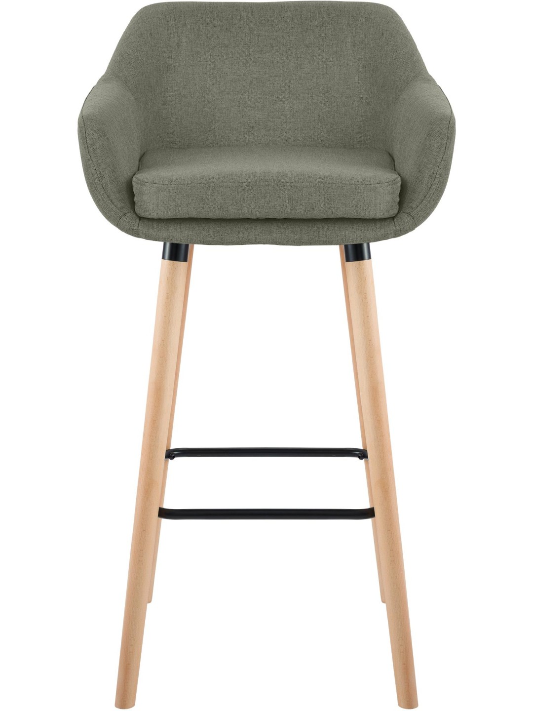 Banco alto tecido Grant, cinza claro