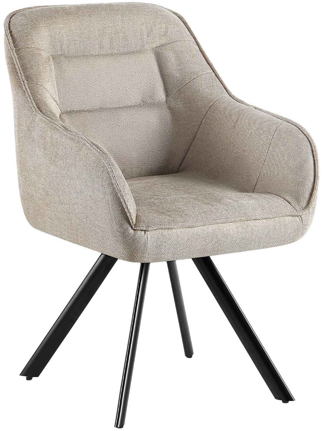 Cadeira Pettuli em tecido, creme