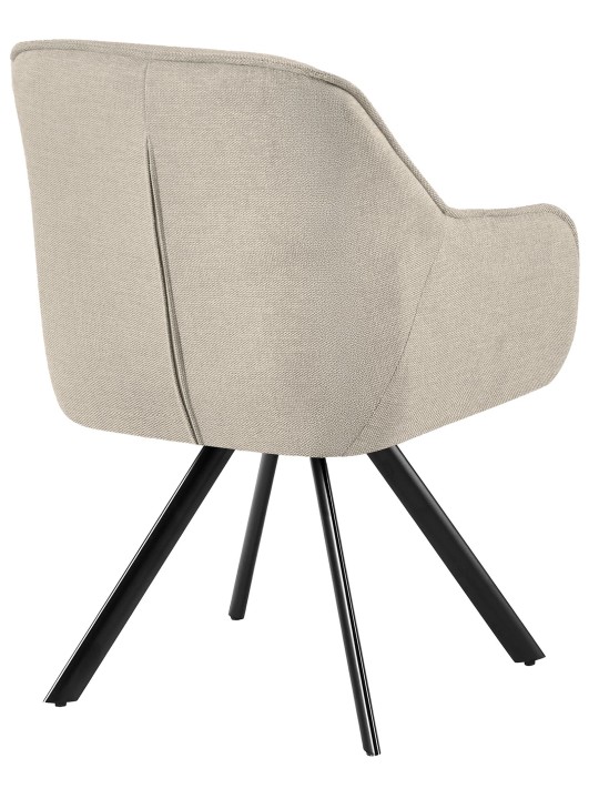 Cadeira Pettuli em tecido, creme