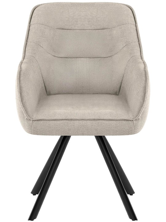 Cadeira Pettuli em tecido, creme