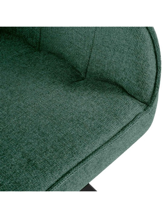 Cadeira Pettuli em tecido, verde
