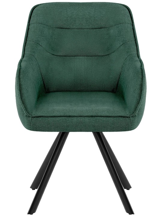 Cadeira Pettuli em tecido, verde