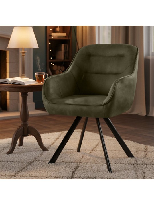 Cadeira vintage Pettuli, verde antigo