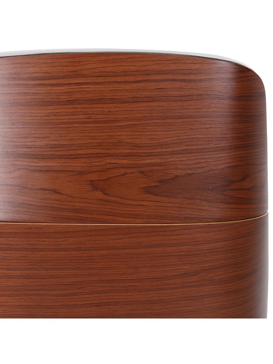 Cadeira de escritório Varel couro sintético, nogueira/branco