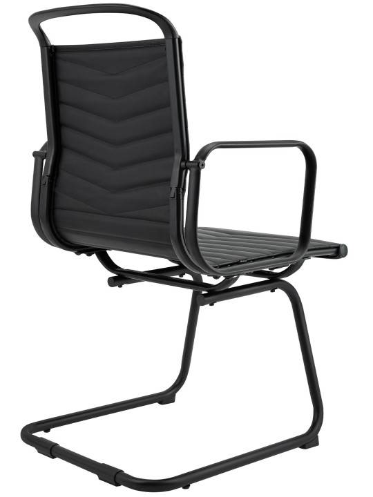 Cadeira para visitantes Tomkin em couro sintético, preto