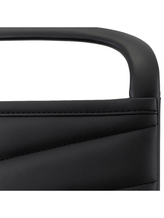 Cadeira para visitantes Tomkin em couro sintético, preto