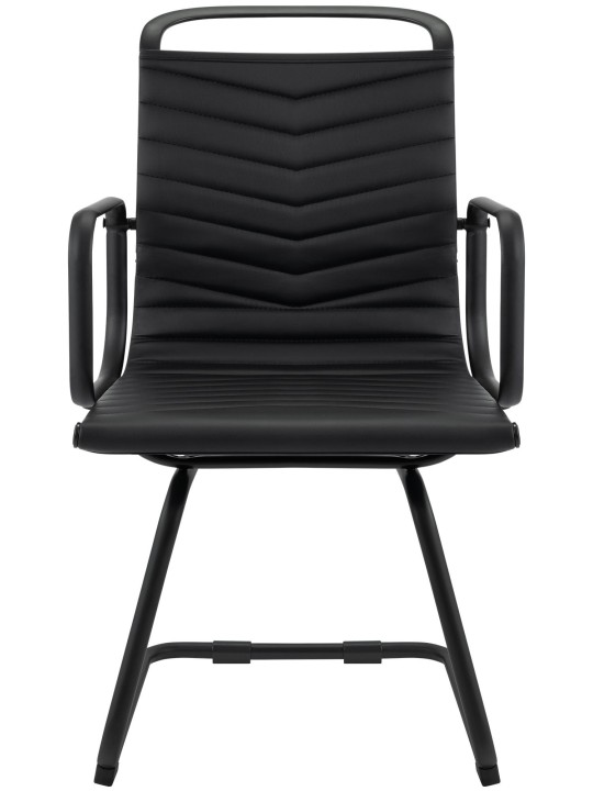 Cadeira para visitantes Tomkin em couro sintético, preto