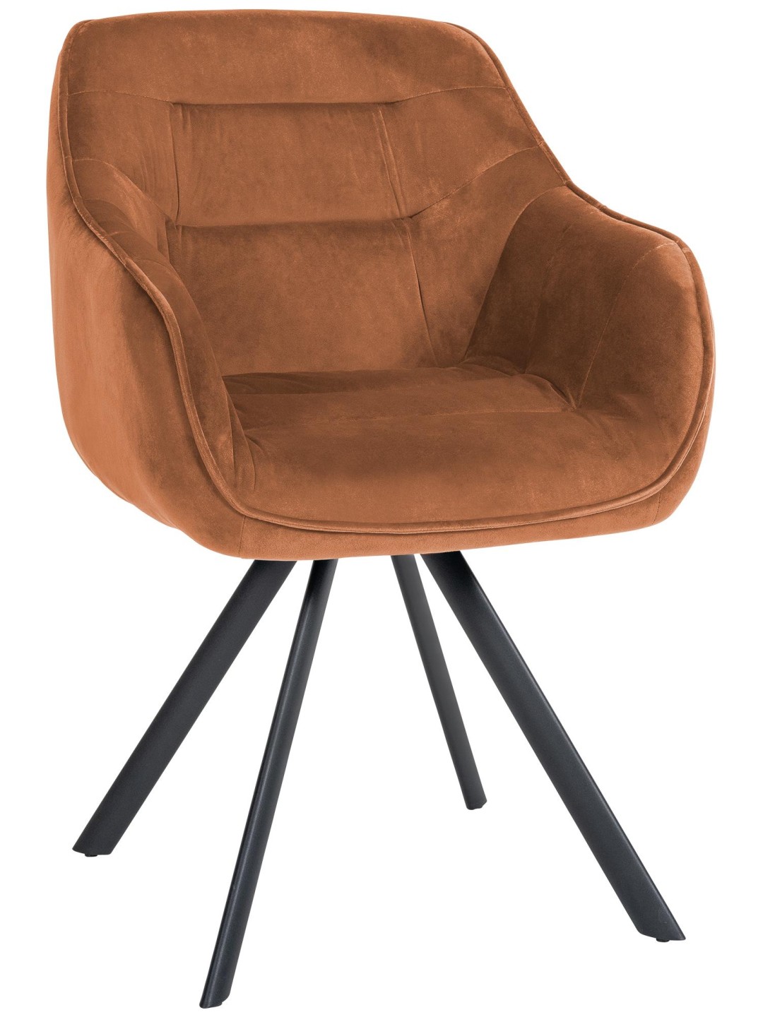 Cadeira de veludo Russel, café