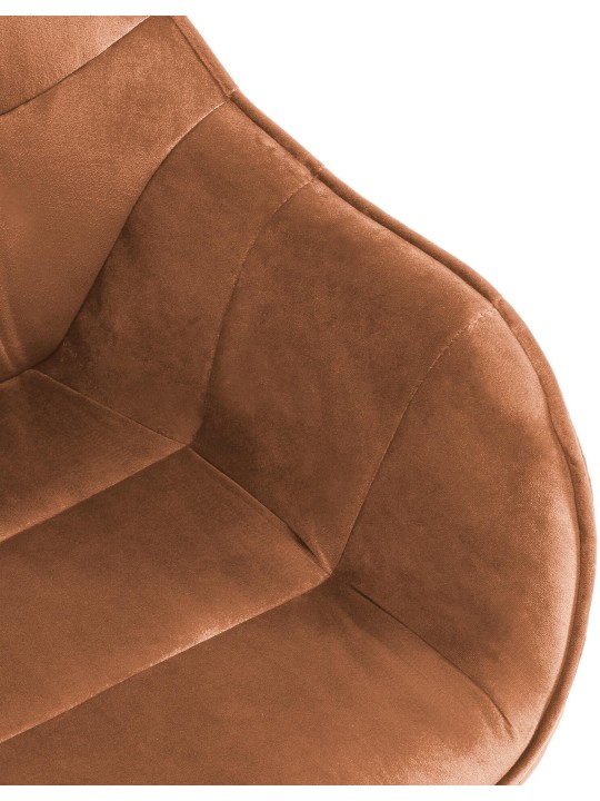 Cadeira de veludo Russel, café