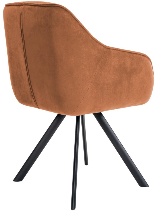 Cadeira de veludo Russel, café