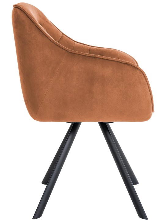 Cadeira de veludo Russel, café