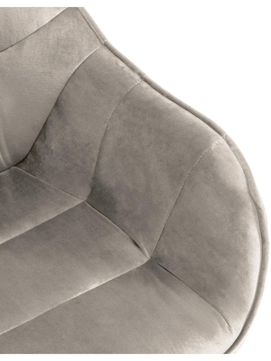 Cadeira de veludo Russel, cinza