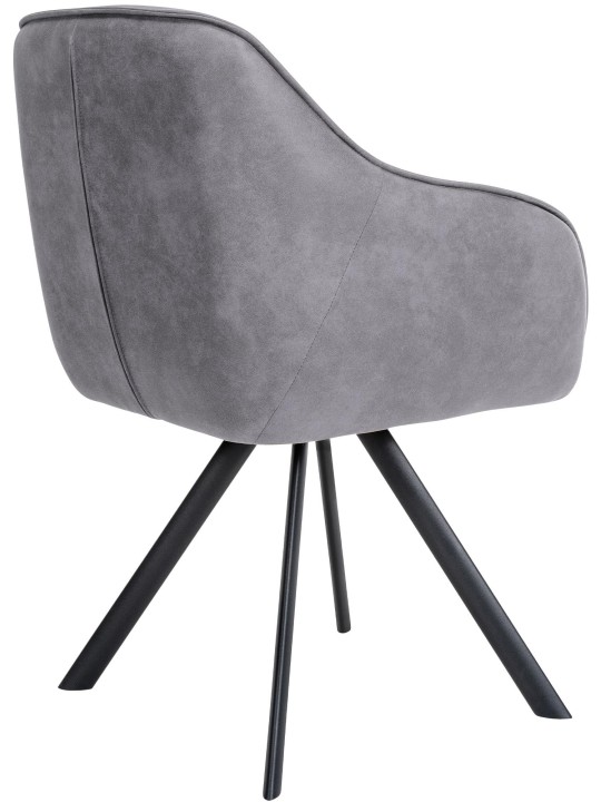 Cadeira vintage Russel, cinza Cadeira vintage Russel, cinza