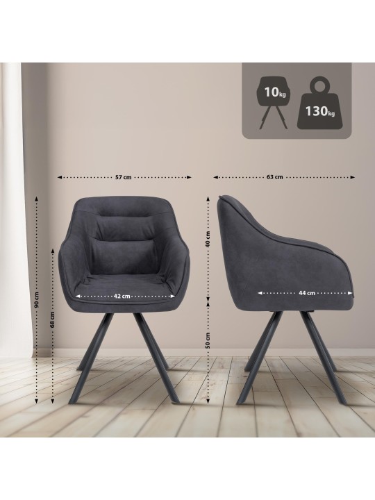 Cadeira vintage Russel, preto