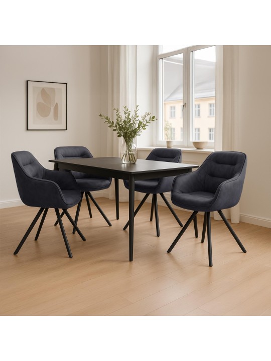 Cadeira vintage Russel, preto