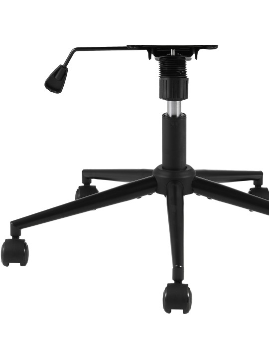 Cadeira de escritório Nelson em pele sintética, preto