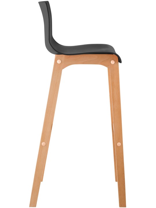 Conjunto de 2 bancos altos Hoover Natura, preto