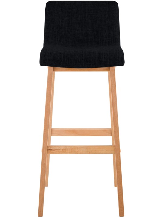 Banqueta alta Hoover tecido Natura, preto