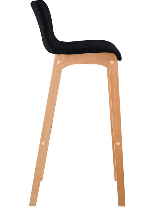 Banqueta alta Hoover tecido Natura, preto