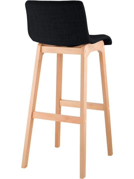 Banqueta alta Hoover tecido Natura, preto