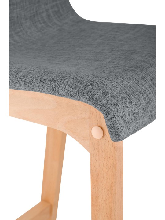 Conjunto de 2 bancos altos tecido Hoover Natura, cinza claro