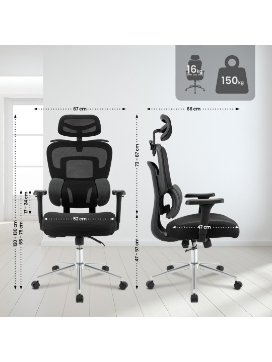 Cadeira de escritório Lotenda, preto