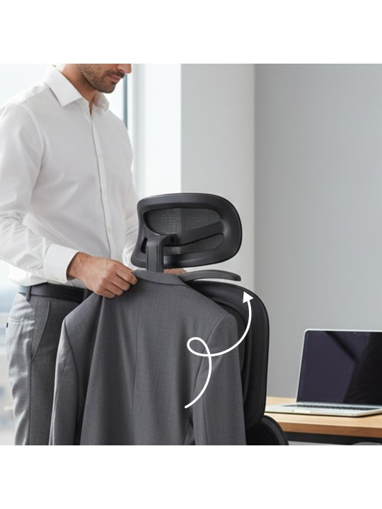 Cadeira de escritório Lotenda, preto