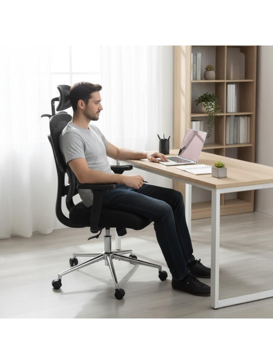 Cadeira de escritório Lotenda, preto