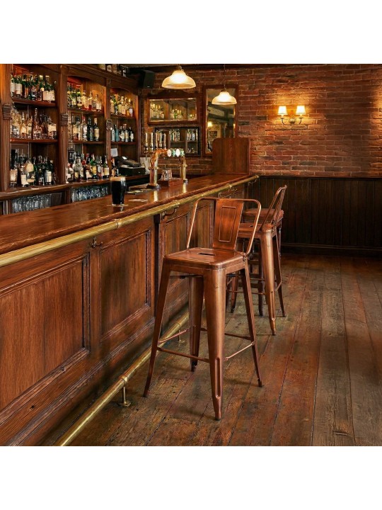 Banqueta alta Mason, cobre