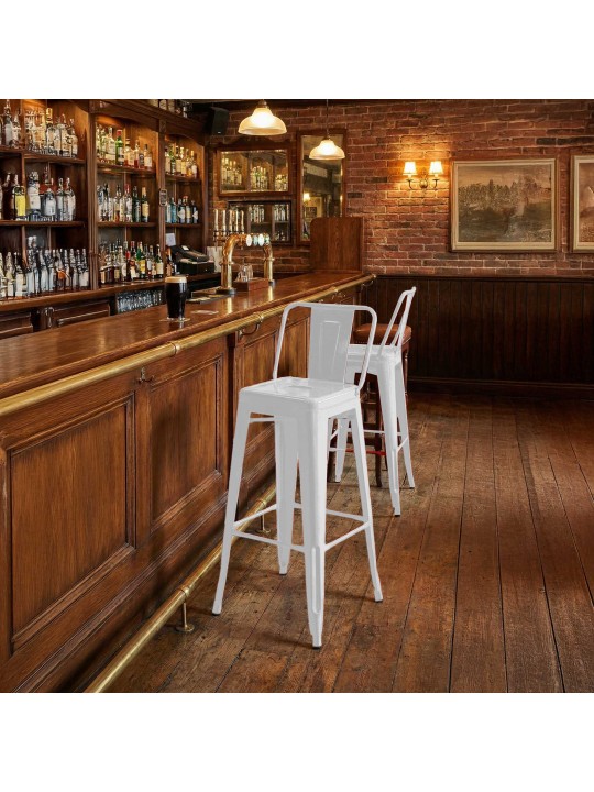 Banqueta alta Mason, branco